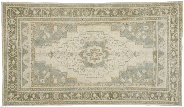 4 x 7 Vintage Neutral Oushak Rug 52440