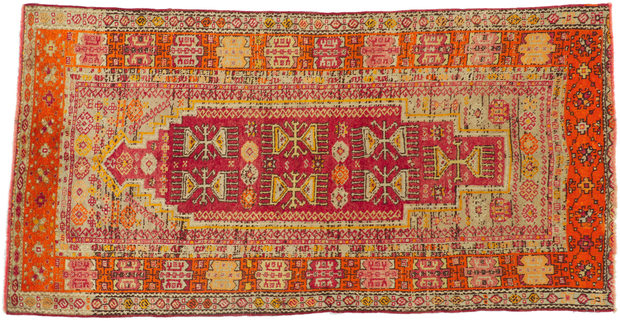 4 x 9 Vintage Turkish Oushak Rug 52442