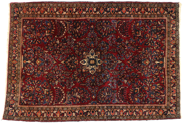4 x 5 Antique Persian Sarouk Rug 77235