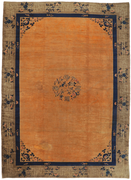 11 x 15 Antique Chinese Peking Wedding Rug 77267