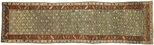 4 x 14 Antique Persian Kurdish Rug 77278