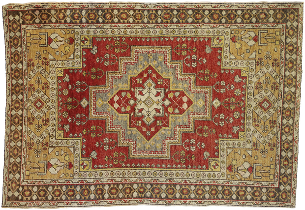 4 x 6 Vintage Oushak Rug 77281