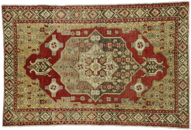 4 x 6 Vintage Oushak Rug 77287