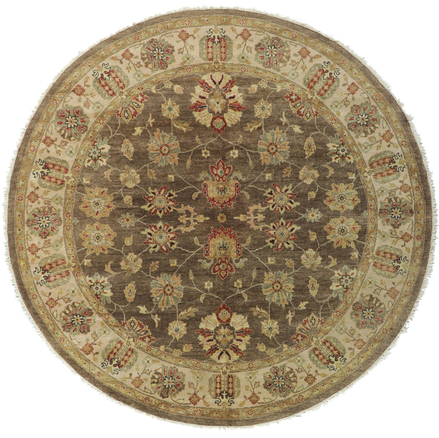 9 x 9 Vintage Indian Round Area Rug 77297