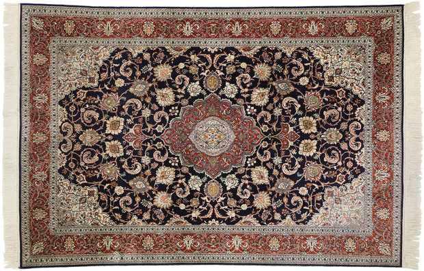 4 x 6 Vintage Silk Kashan Rug 77371