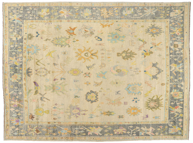 10 x 14 Colorful Turkish Oushak Rug 52531