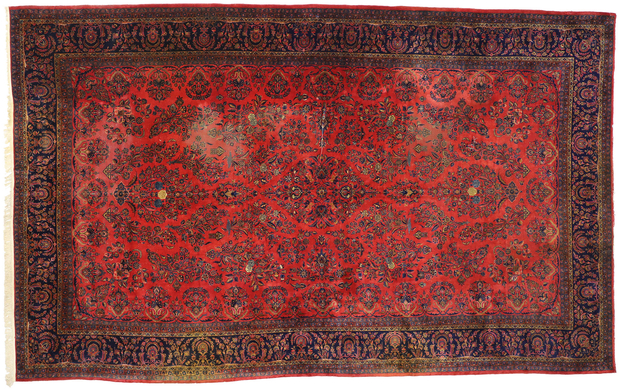 11 x 17 Antique Persian Kashan Rug 77370