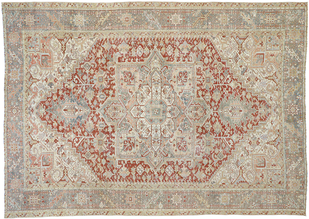 9 x 13 Modern Rustic Persian Heriz Rug 52634