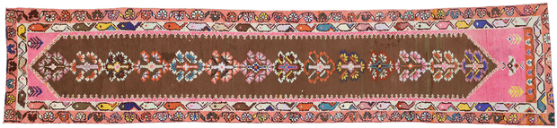 2 x 11 Vintage Turkish Oushak Rug Runner 52662