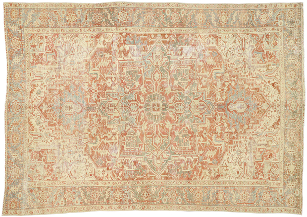 8 x 12 Vintage Heriz Rug 52668