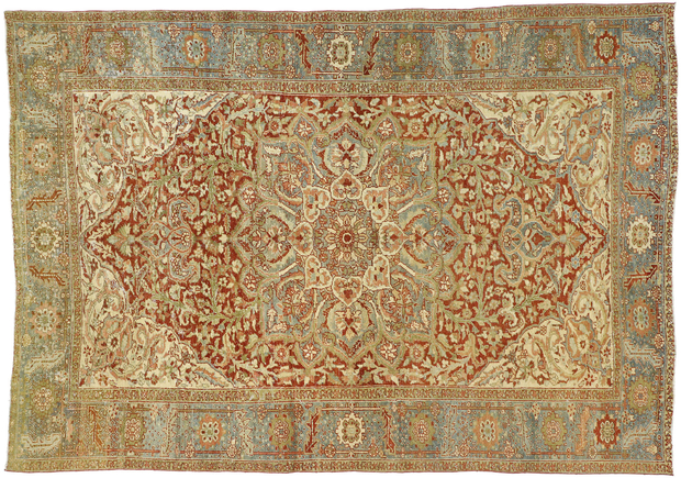 8 x 11 Vintage Heriz Rug 52670