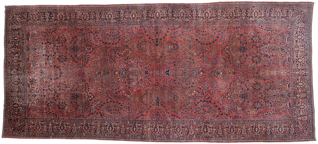 11 x 23 Antique Sarouk Rug 77381