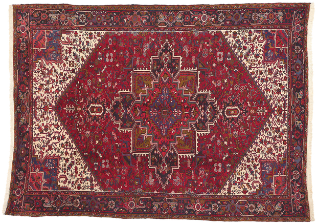 9 x 12 Vintage Persian Heriz Rug 60307