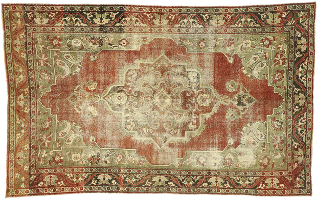 7 x 11 Vintage Oushak Rug 52768