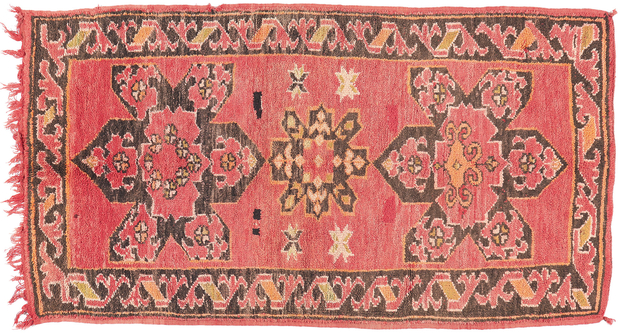 4 x 8 Vintage Red Taznakht Moroccan Rug 20948