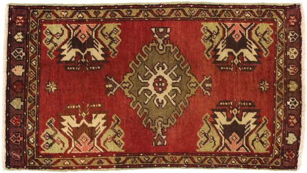 2 x 3 Vintage Turkish Yastik Rug 50956