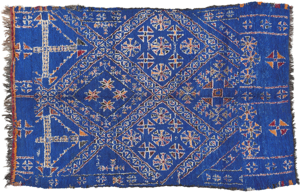 7 x 11 Vintage Blue Beni MGuild Moroccan Rug 21034