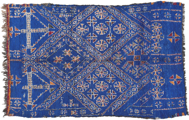 7 x 10 Vintage Blue Beni MGuild Moroccan Rug 21034