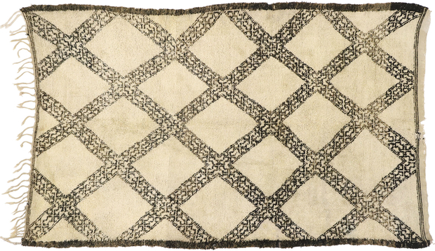 7 x 10 Vintage Moroccan Beni Ourain Rug 20904