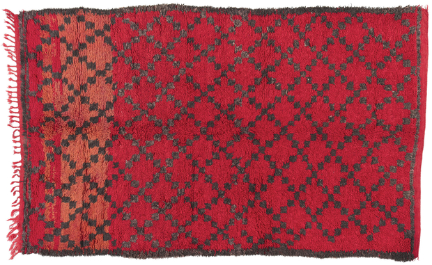 6 x 9 Vintage Red Beni MGuild Moroccan Rug 20975