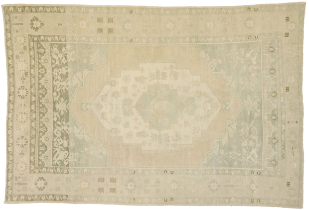6 x 9 Vintage Muted Oushak Rug 52809
