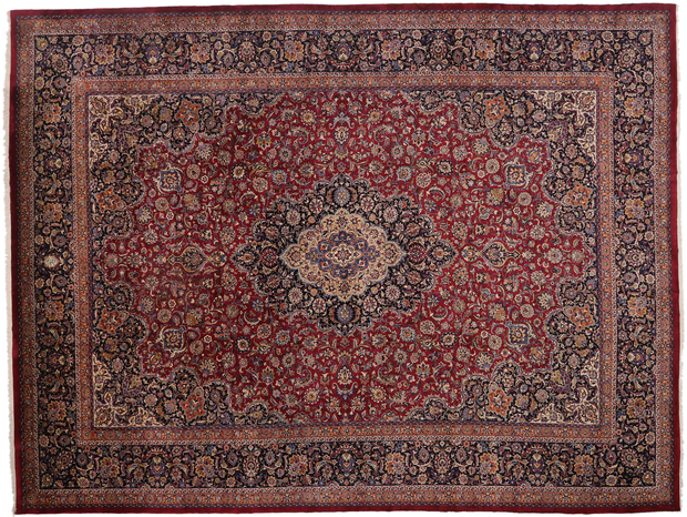 17 x 22 Oversized Vintage Persian Mashhad Rug 77405