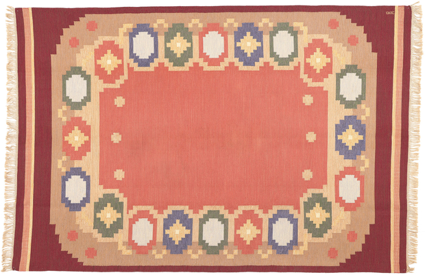 8 x 12 Anna Johanna Angstrom Vintage Swedish Rollakan Rug 77403