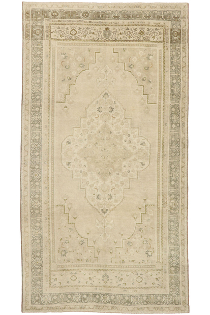 7 x 14 Vintage Neutral Oushak Rug 52833