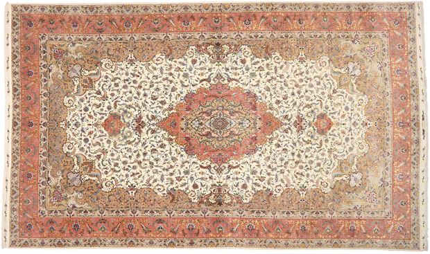 16 x 27 Vintage Persian Shirfar Tabriz Rug 77437