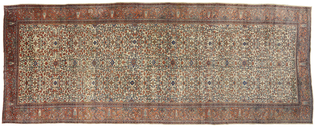 11 x 27 Antique Persian Sarouk Farahan Rug 77440