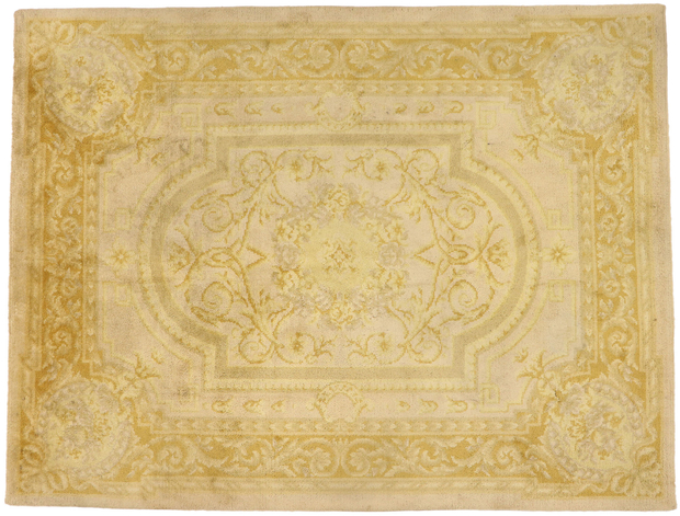 9 x 12 Antique Aubusson Rug 77421