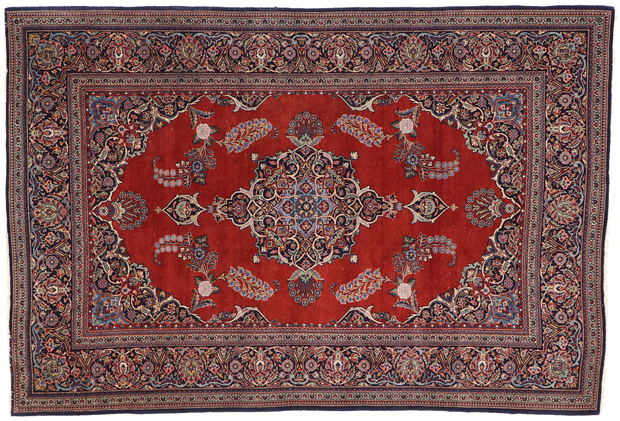 5 x 7 Vintage Kashan Rug 77427