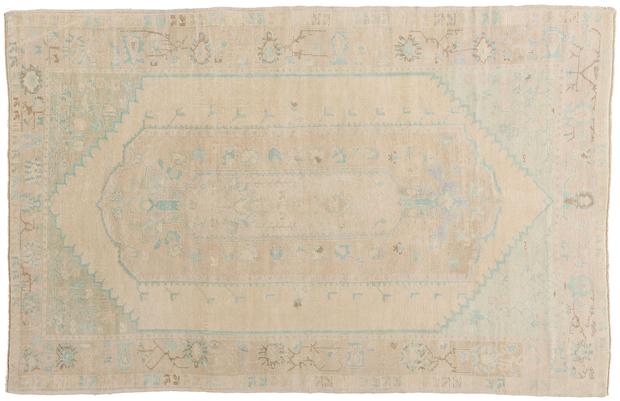6 x 9 Vintage Muted Turkish Oushak Rug 52967
