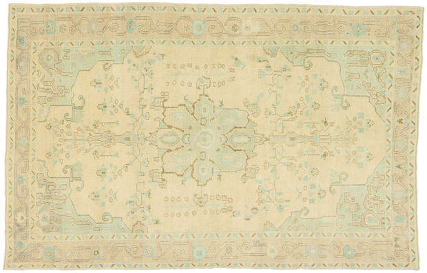 6 x 9 Vintage Muted Oushak Rug 52977