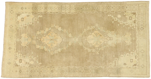 5 x 9 Vintage Neutral Muted Oushak Rug 52992