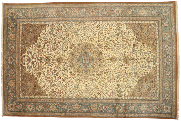 13 x 20 Vintage Tabriz Rug 77499