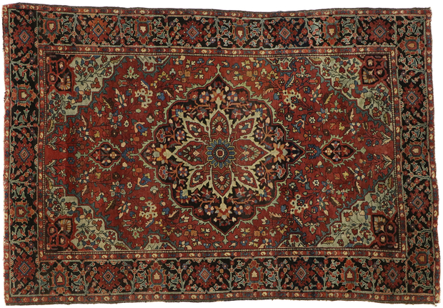 3 x 5 Antique Persian Farahan Rug 77474