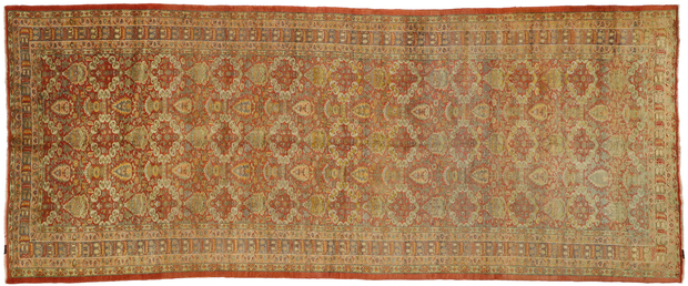 6 x 14 Antique Turkish Oushak Rug 51018