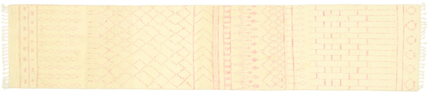 3 x 12 Contemporary Pink Moroccan Runner 80606