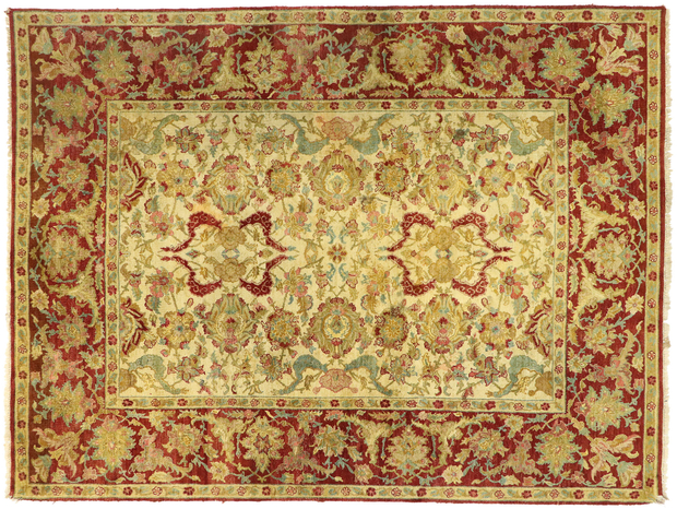 8 x 10 Vintage Indian Rug 77517