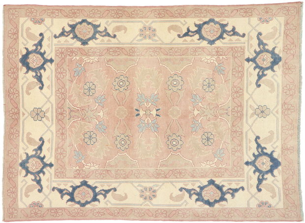 6 x 8 Vintage Turkish Oushak Rug 53055