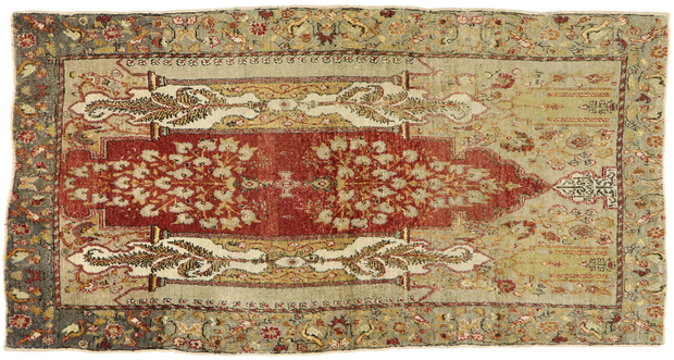 4 x 7 Vintage Turkish Oushak Rug 53071