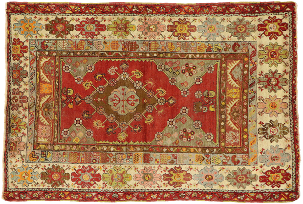 3 x 5 Vintage Turkish Oushak Rug 53058