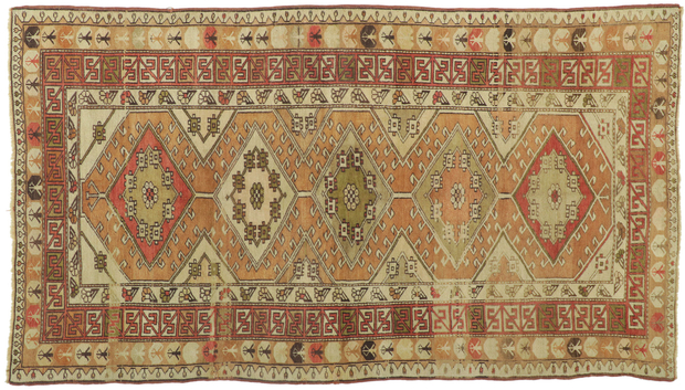 4 x 8 Vintage Turkish Oushak Rug 53093