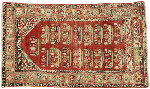 4 x 7 Vintage Turkish Oushak Rug 53110