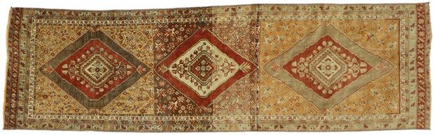 3 x 10 Vintage Turkish Oushak Runner 53099