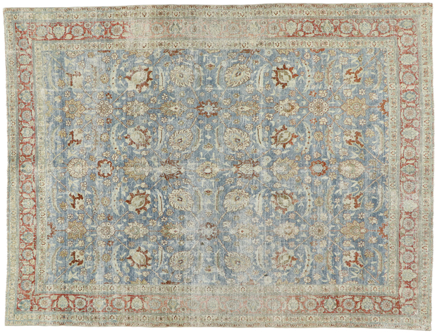 9 x 12 Antique Persian Tabriz Rug 53174