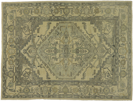 9 x 12 Vintage Turkish Oushak Rug 531889 x 12 Vintage Turkish Oushak Rug 53188
