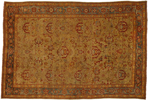 12 x 17 Antique Turkish Oushak Rug 77550