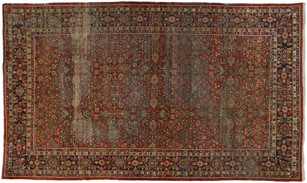 12 x 20 Antique Persian Mahal Rug 77563